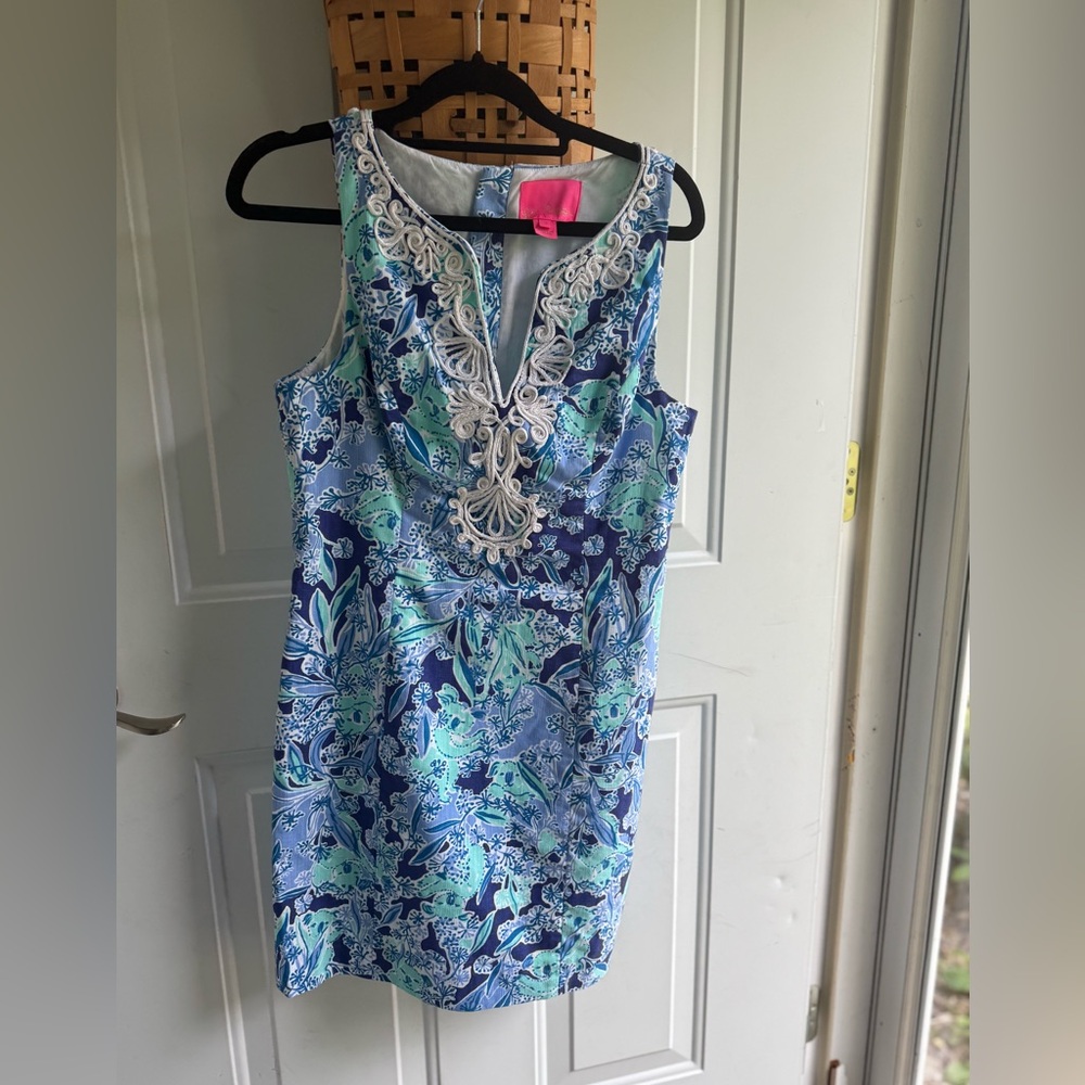 Lilly Pulitzer Blue Sheath Mini Dress